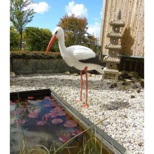 Čáp dekorace na zahradu