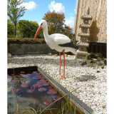 Čáp dekorace na zahradu