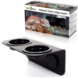 ReptiZoo Terarijní magnetické krmítko černé, 15x8x6,2cm