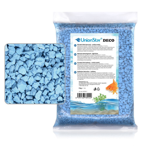 Akvarijní štěrk světle modrý 2 kg DECO