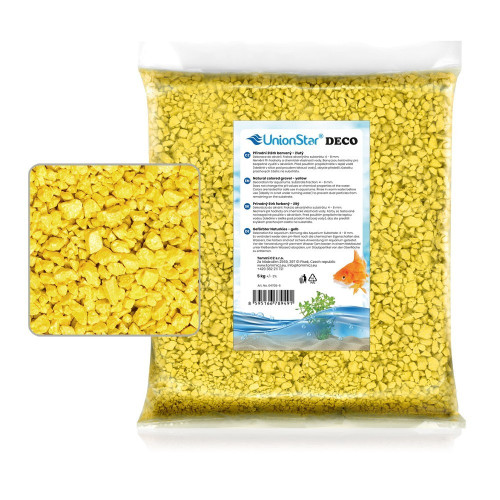 Akvarijní štěrk žlutý 5 kg DECO