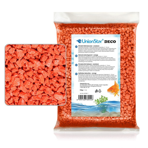 Akvarijní štěrk oranžový 2 kg DECO