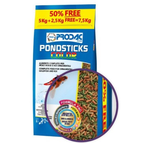 Prodac Pondsticks Color 5kg + 50% free