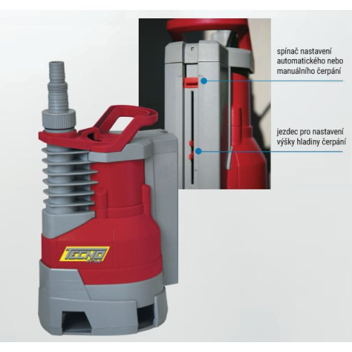Tecno DRAFT 900 – kalové čerpadlo 15 500 l/h s plovákem