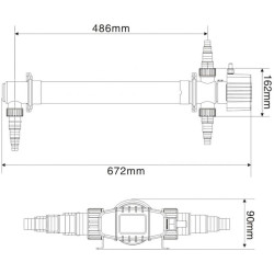 nákres UV lampa UV-155 55W