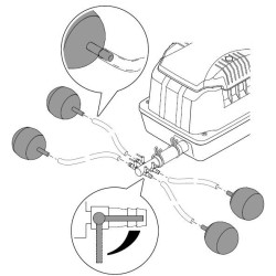 Zapojení vzduchovací sady PondoAir Set 1800