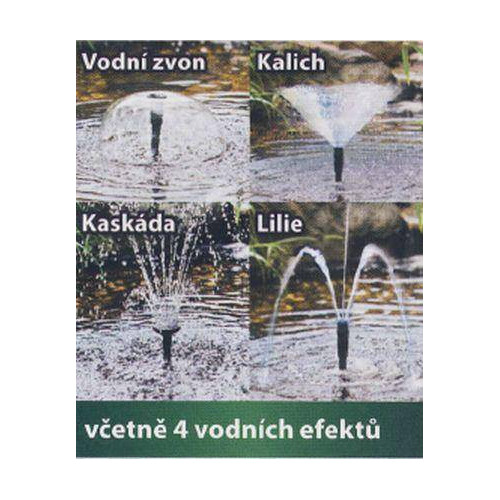 vzhled fontánových efektů čerpadla Heissner HSP