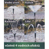 vzhled fontánových efektů čerpadla Heissner HSP