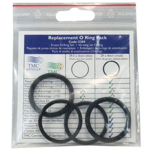 Sada O-kroužků pro UV lampy TMC (15/30/55/110W) | Originální ND