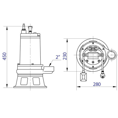 rozměrový výkres HART 1100 SQG