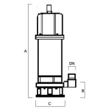 Rozměrový výkters čerpadla SHREDD 1100