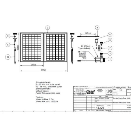 Solární čerpadlo PondoSolar 1600