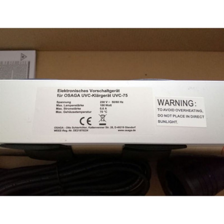 lampa proti řasám jezírko Osaga UVC 75W