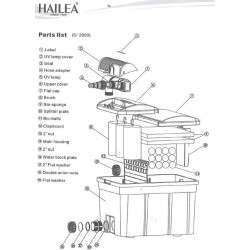 Hailea G12000 pond filtr s UV
