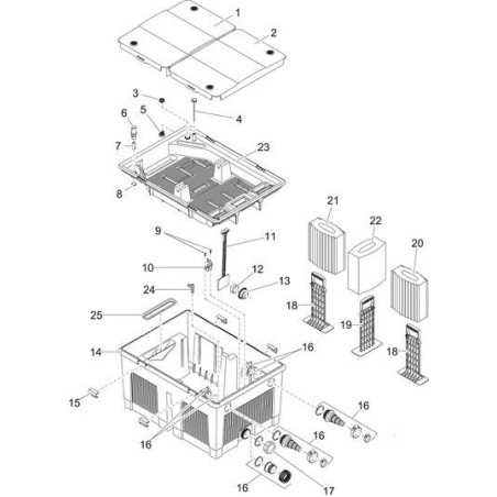 schéma dílů filtru Biosmart 36000