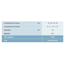 Hadicový T - kus OASE 1 1/2"