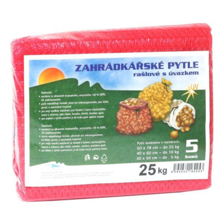 Pytel rašlový s úvazkem nosnost 25kg 50x78cm 5ks