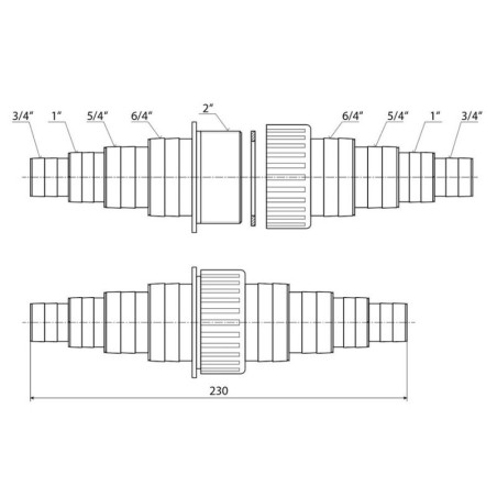 Univerzální hadicová spojka HP64