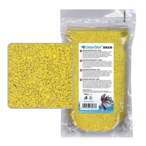 Akvarijní štěrk žlutý 300 g DECO