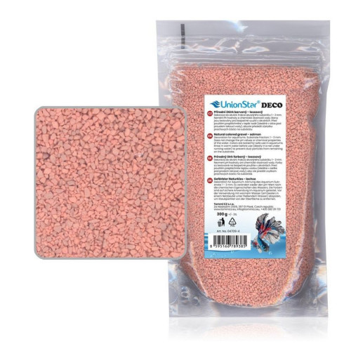 Akvarijní štěrk DECO lososový 300 g – přírodní jemnozrnný substrát