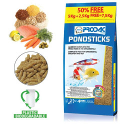 Krmivo Prodac Pondsticks 5kg + 50% free