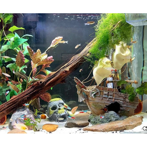 dekorace do akvária vrak lodi