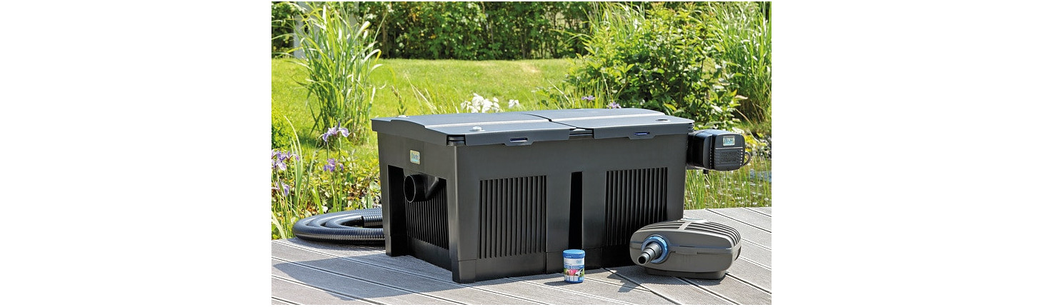 Gravitační filtrační sety do jezírek | OASE, Aqua Nova, AquaCup – čistá voda bez námahy