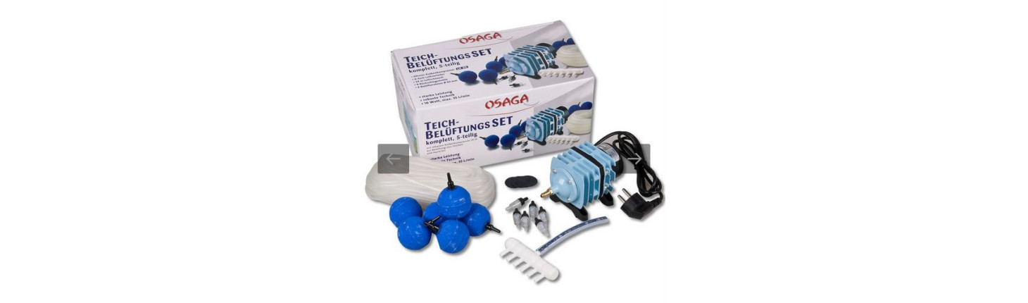 Provzdušňovací sety a kompresory | OSAGA, Pondoair, Ubbink