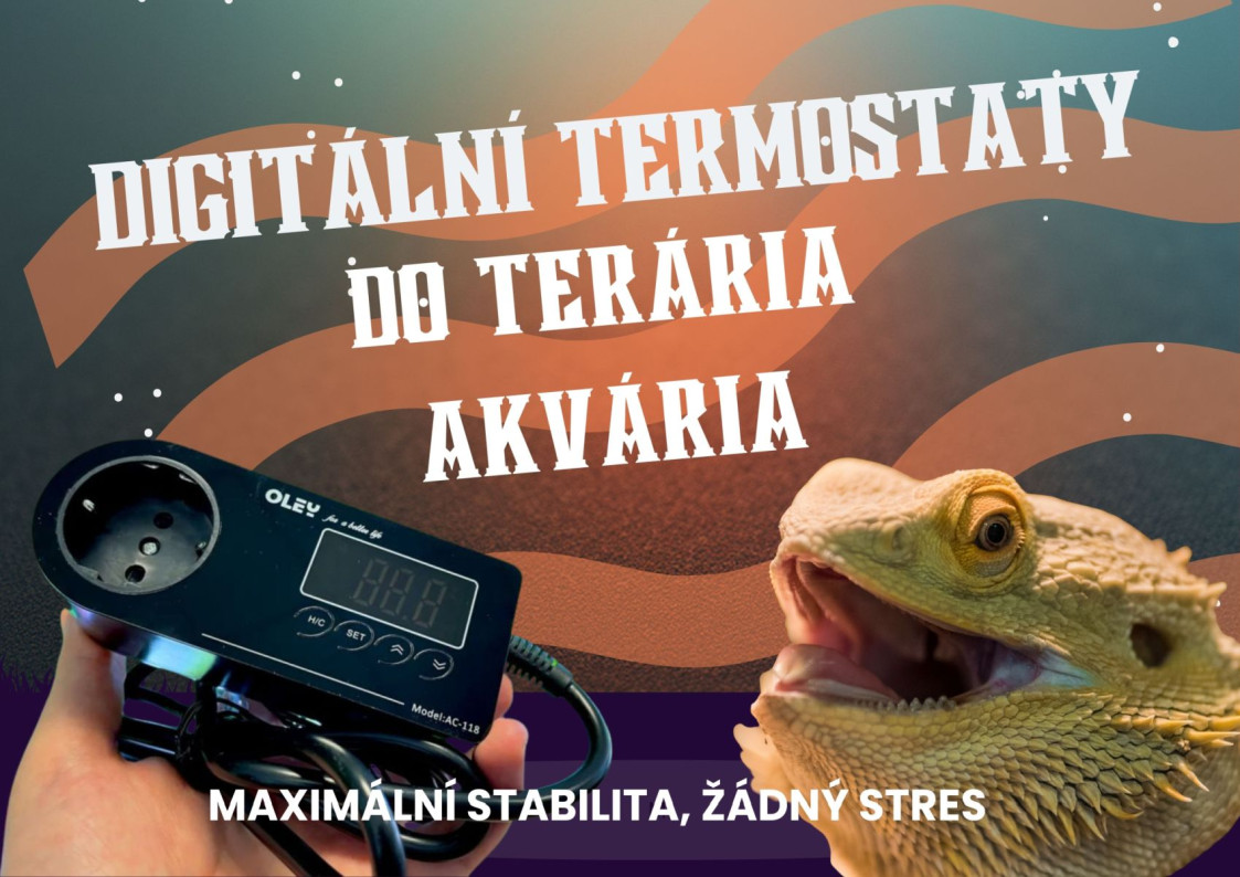 Digitální termostaty do terária a akvária