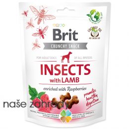 Brit Care Dog Crunchy Cracker. Insects with Lamb enriched with Raspberries