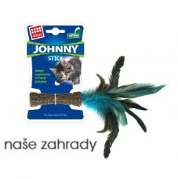 GiGwi Johnny Stick Catnip s modrými peříčky